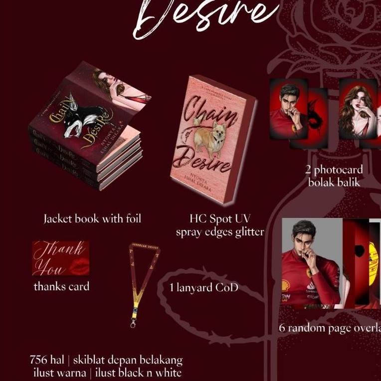 OPEN PO KE-3 NOVEL CHAIN OF DESIRE - NYONYA ESHAL DIKARA (ORIGINAL NOVEL)