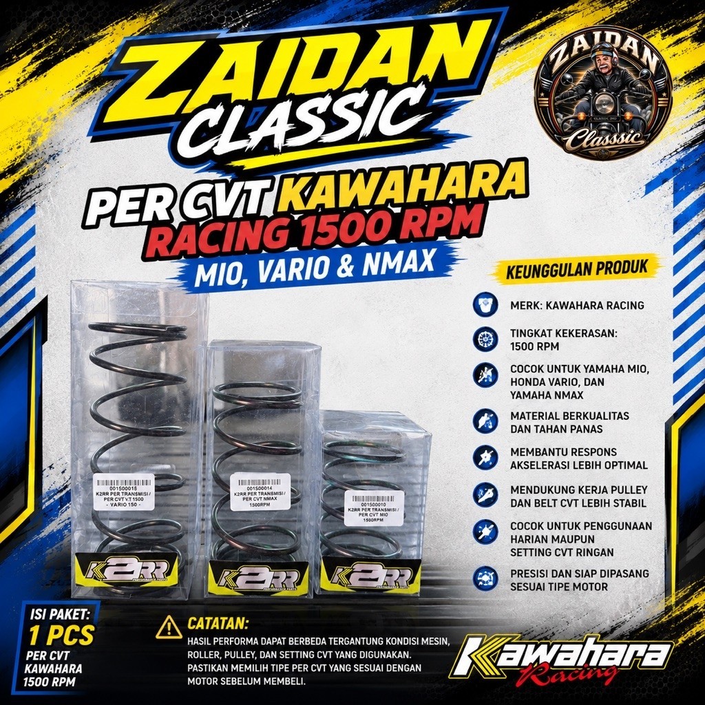 Kawahara Racing 1500 RPM CVT Spring สําหรับ Mio Vario NMAX 1 PCS สําหรับเร่งความเร็วรถจักรยานยนต์ Fa