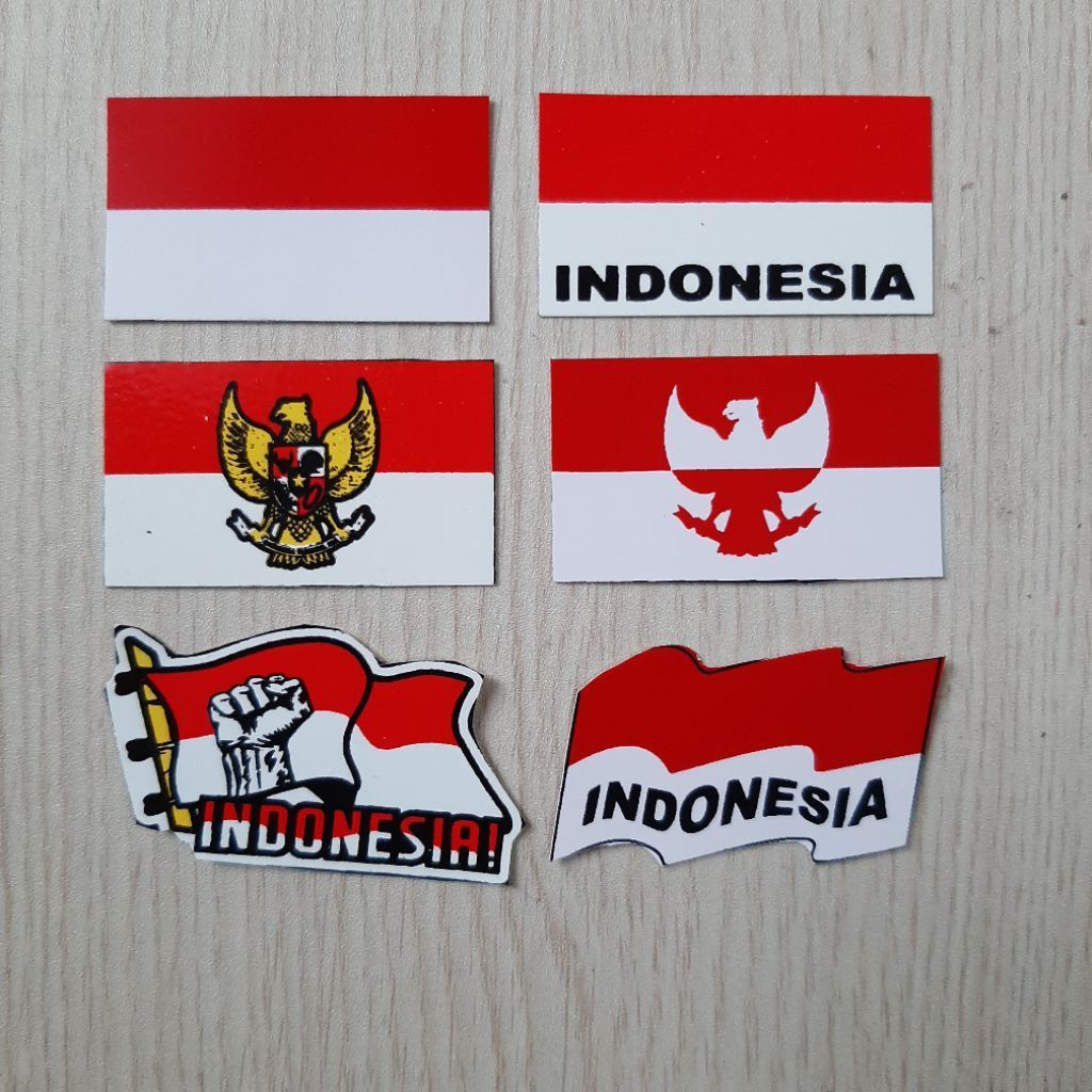 MINI SIZE INDONESIAN FLAG GRAFTAC สติ๊กเกอร์
