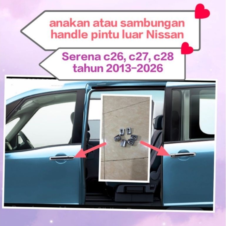 Nissan Serena chrome Serena c26, c27, c28 เชื่อมต่อมือเปิดประตูภายนอกสําหรับ 2013-2026 ราคาหน่วยสําห