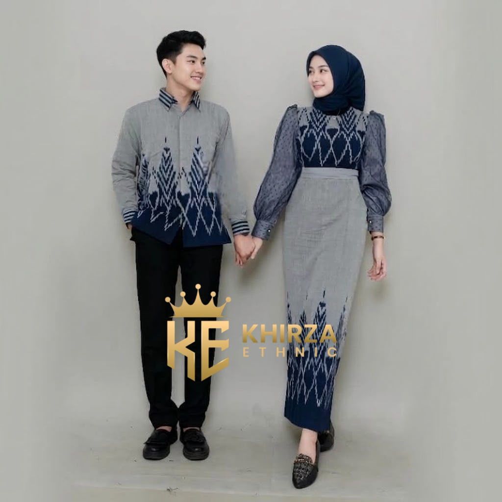 KARTINI COUPLE WOVEN CLOTHES - GREY NAVY COUPLE WOVEN CLOTHES - COUPLE WOVEN CLOTHES สําหรับ WEDDING