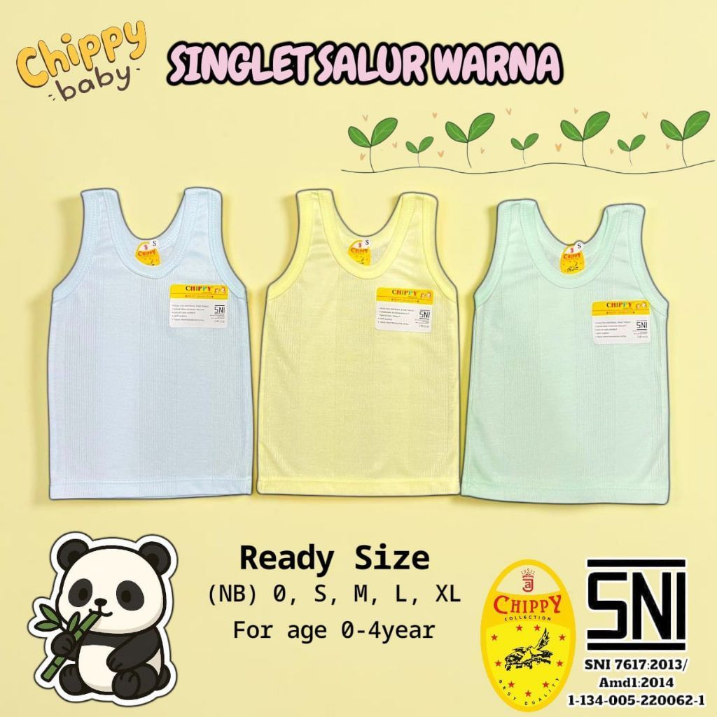 3 ชิ้นหนาและนุ่ม SNI Chippy Baby เสื้อกล้าม/SNI Chippy และเสื้อกล้ามเด็กสมบูรณ์ที่สุด 129W