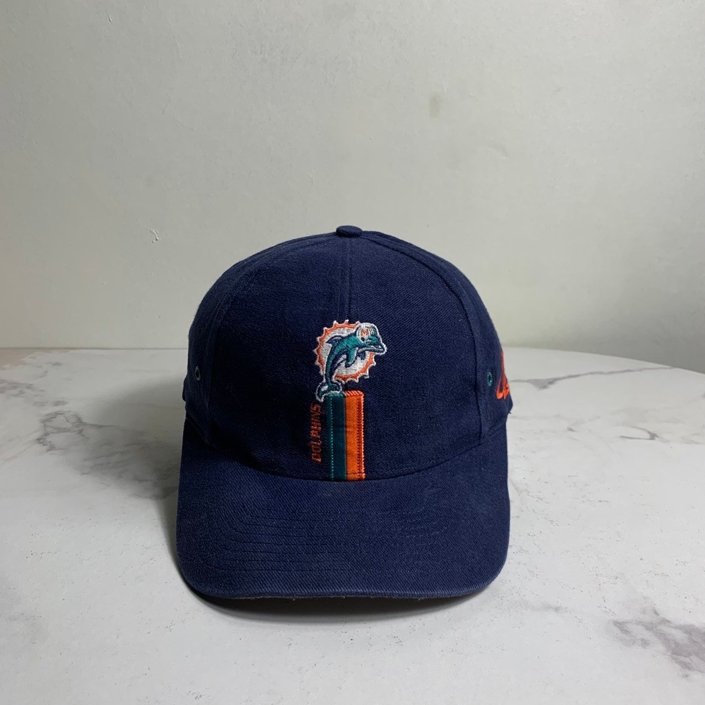 หมวก Ballcap วินเทจ 90s NFL x Miami Dolphins Navy