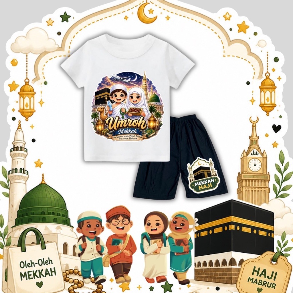 HAJJ UMRAH SOUVENIS MOCCA CHILDRENS SUITS GET UMRAH PANTS MABRUR C