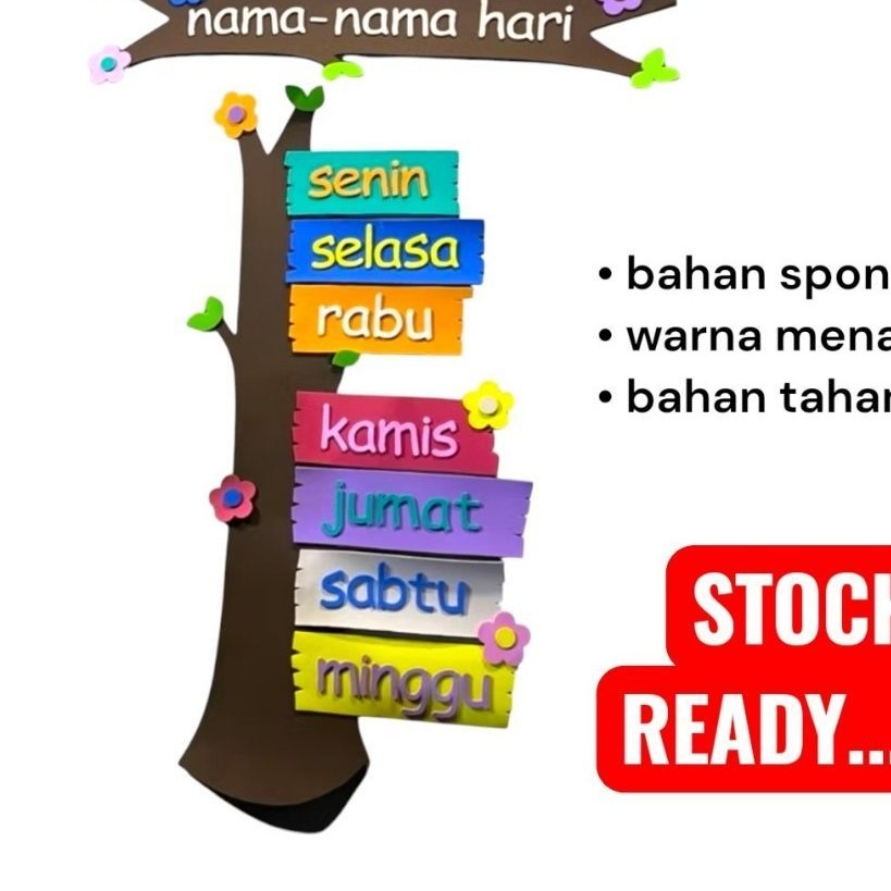 READY CLASSROOM DECORTATIONS WITH NAMES AND DAYS / CLASS DECORTATIONS MADE OF HEART AND FLANNELS