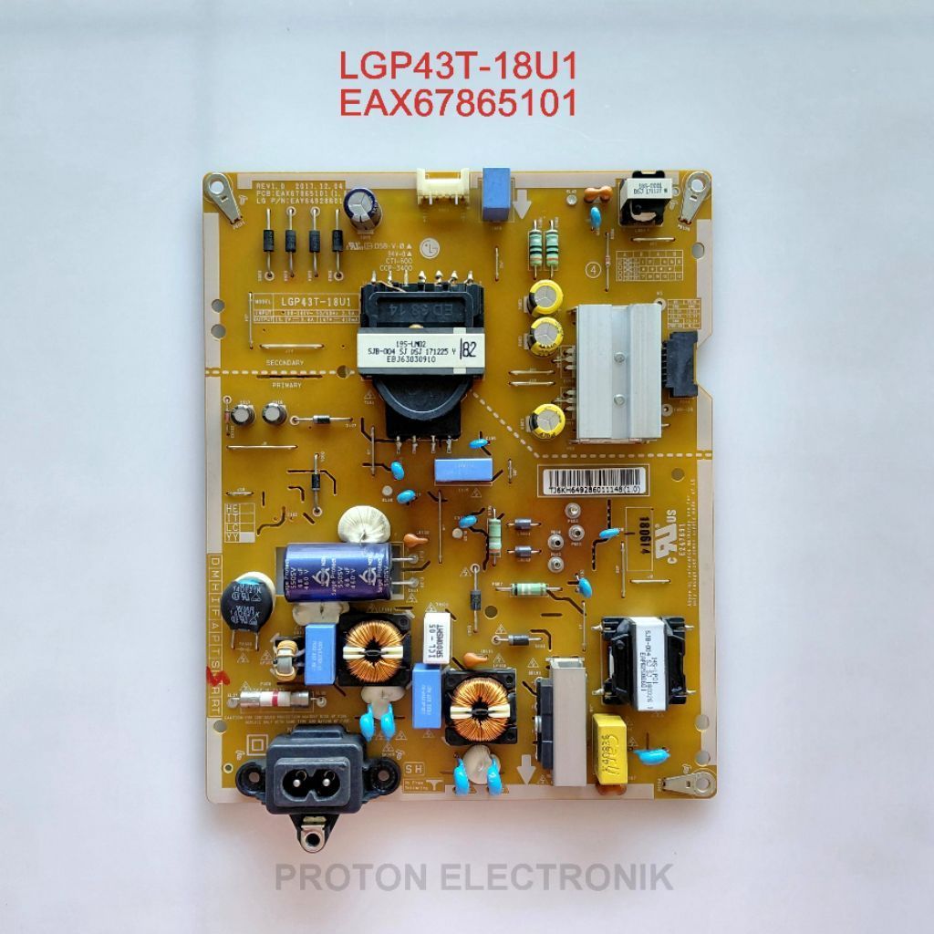 PSU LED TV LG 43UT6500 43UT6500PTC แหล่งจ่ายไฟ LGP43T-18U1 EAX67865101 เอย์64928601 PLDF-L705A 3PCR0