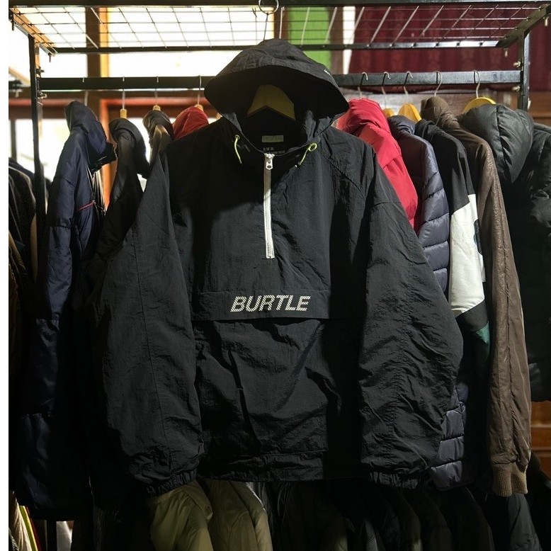 เสื้อแจ็คเก็ต Burtle cagoule สีดํา XL