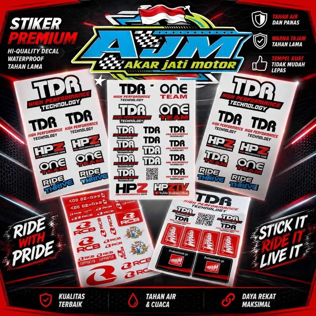 OFFICIAL TDR RACING STICKER OFFICIAL TDR ของแท้ 100% และ RCB STICKERw