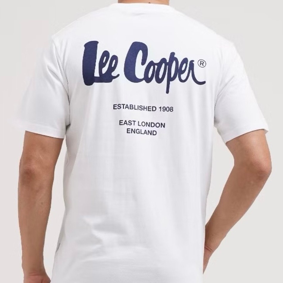 Lee Cooper White Basic Logo เสื้อยืด Unisex / เสื้อยืด Lee Cooper