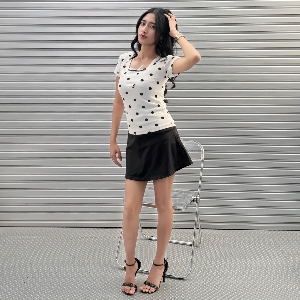 Sixstyle Rosette - Womens Coquette Top