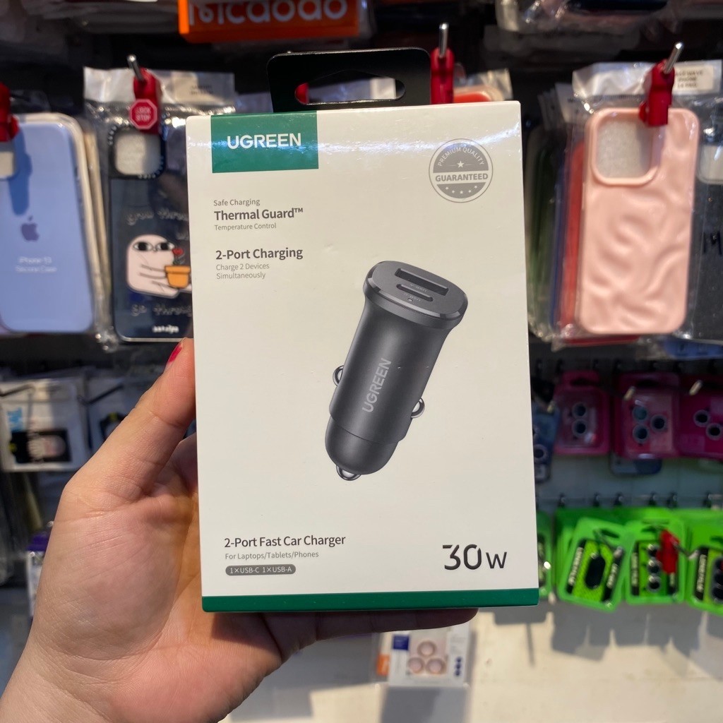 UGREEN Car Charger 30W Type C และ USB A Slot QC PD Car Charger Ugreen Car Charger Ugreen 25845