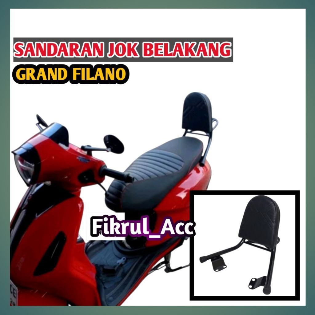 FILANO BACKREST Yamaha Grand Filano 2023 เบาะนั่งพนักพิงหลัง