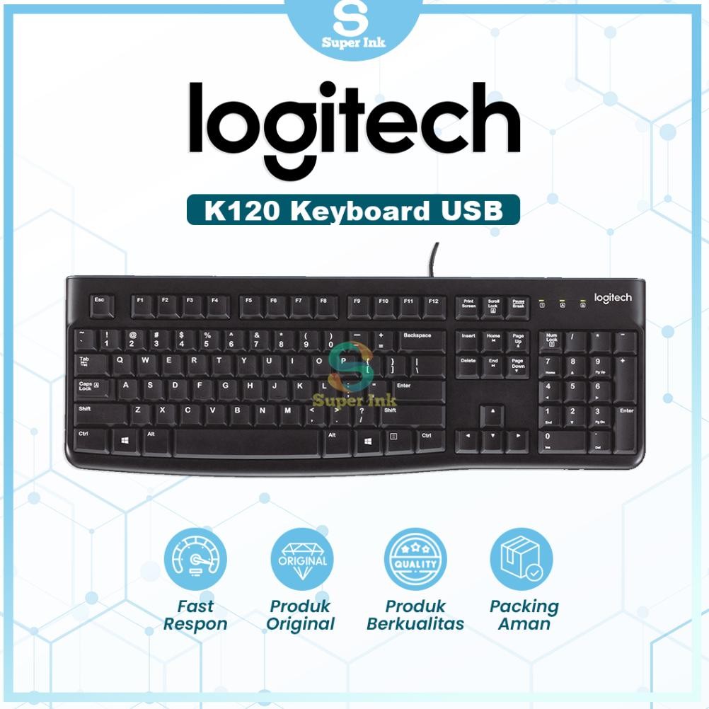 LOGITECH K120 USB Kayboard K 120 คีย์บอร์ดเกมมิ่งคอมพิวเตอร์ของแท้