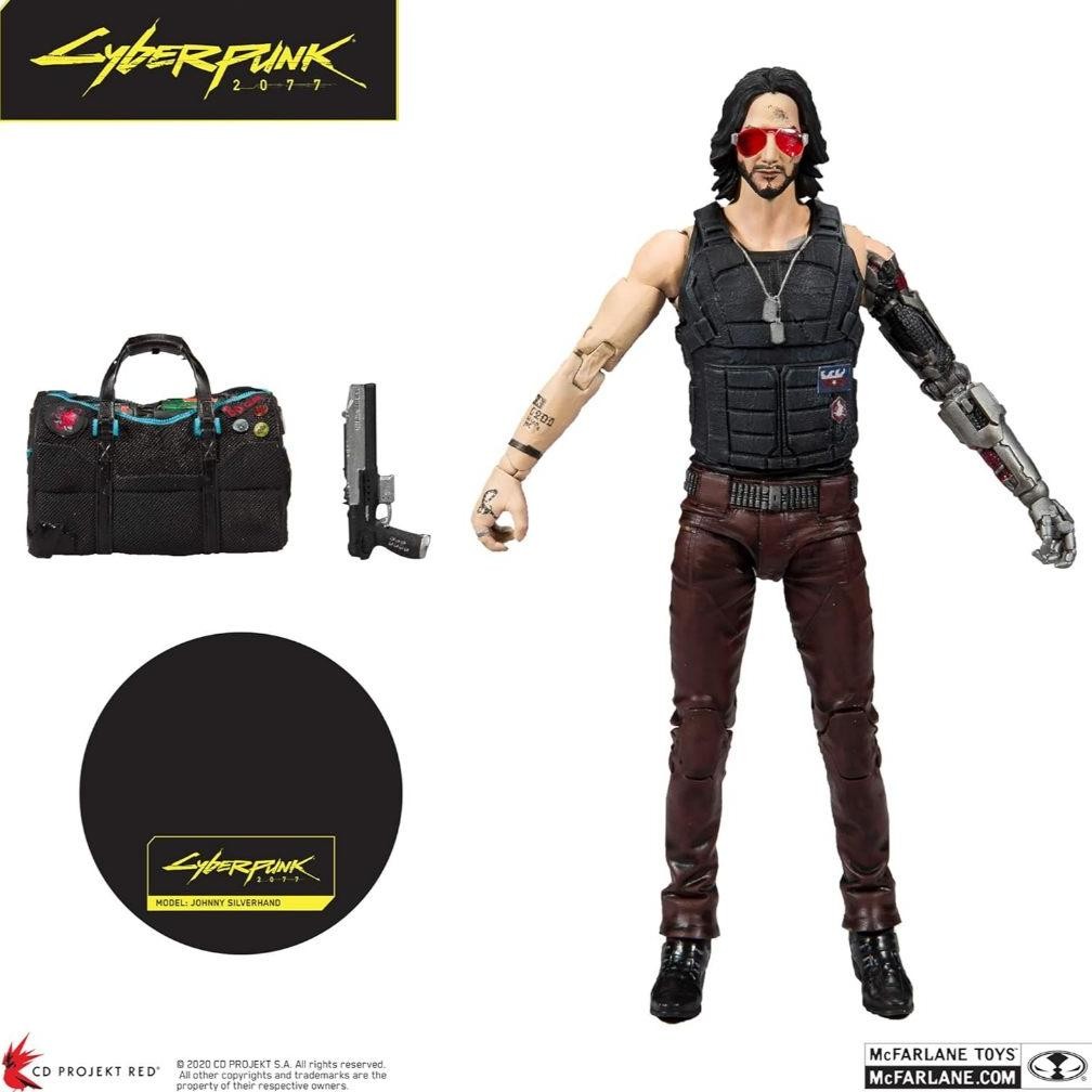 ของเล่น McFarlane Cyberpunk 2077 Johnny Silverhand Variant Actionfigur ผลิตภัณฑ์ดั้งเดิม