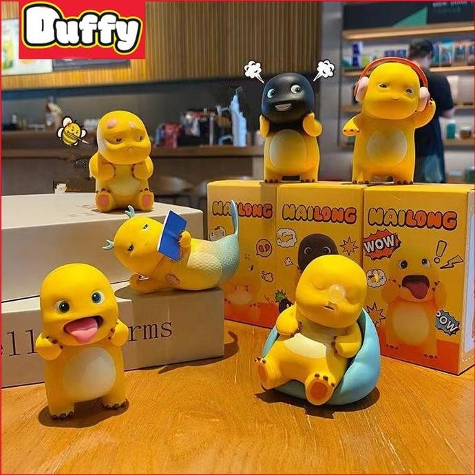 GANTUNGAN DT7 >> Blind Box Nailong / Doll Nailong Figure / ตกแต่ง Dino Nailong สีเหลืองดั้งเดิม / กา