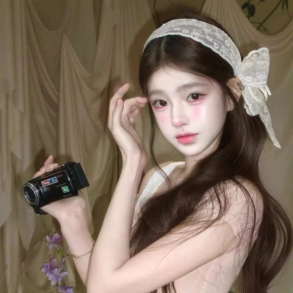 RATU Queen memory jewelry Bust Bow French Lace Pastoral Summer Atmosphere Daily Wear Headband