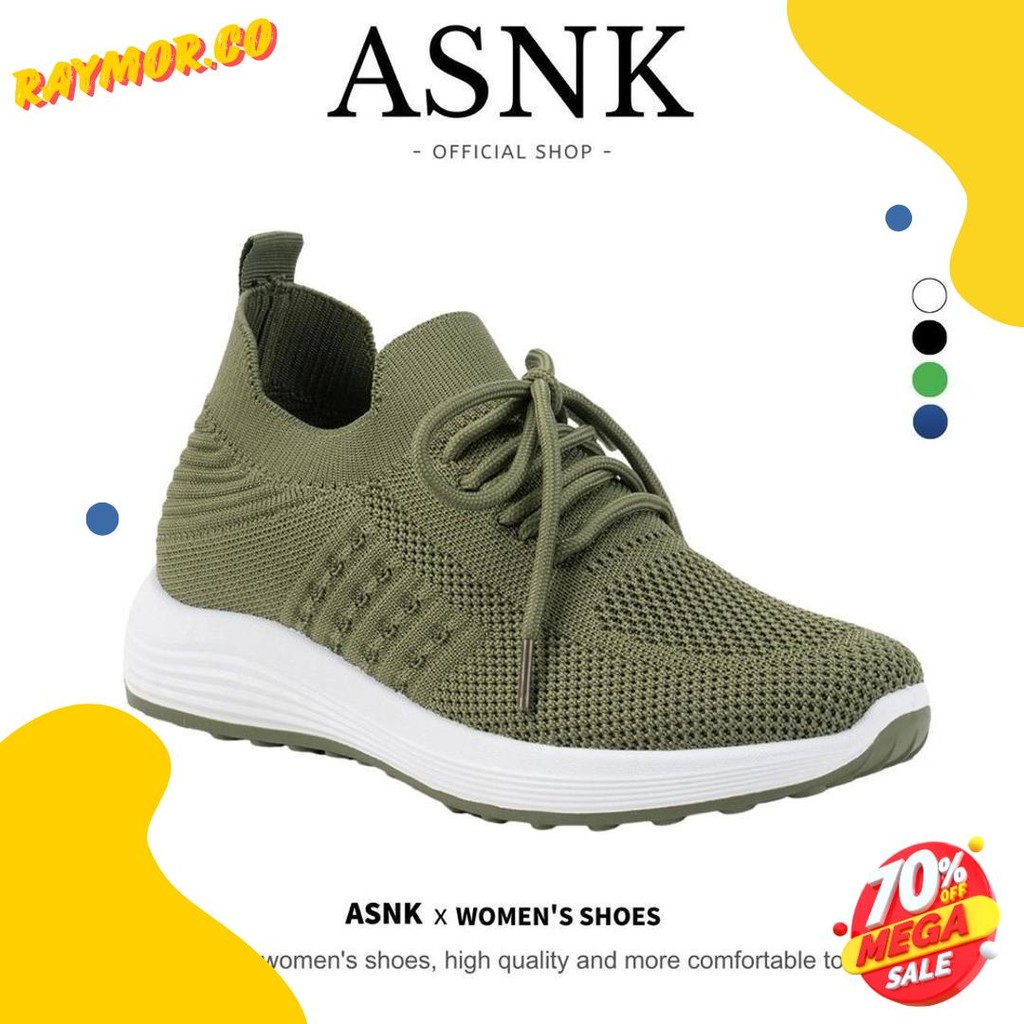 Asnk รองเท้าผ้าใบผู้หญิงสไตล์ญี่ปุ่นรองเท้าลําลอง A-669 Bd