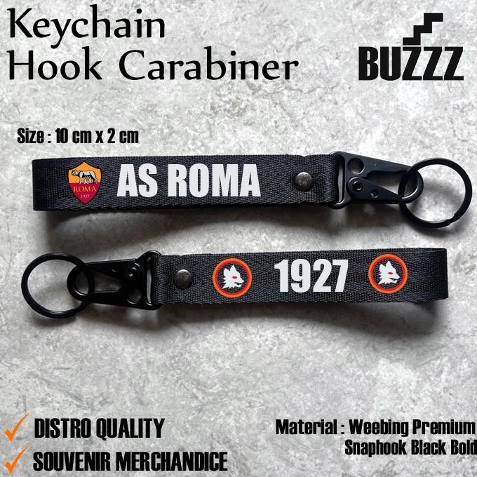 GANTUNGAN Ct_C1077 พวงกุญแจ As Roma - พวงกุญแจ Roma - As Roma Carabiner - พวงกุญแจสโมสร Bila As Roma