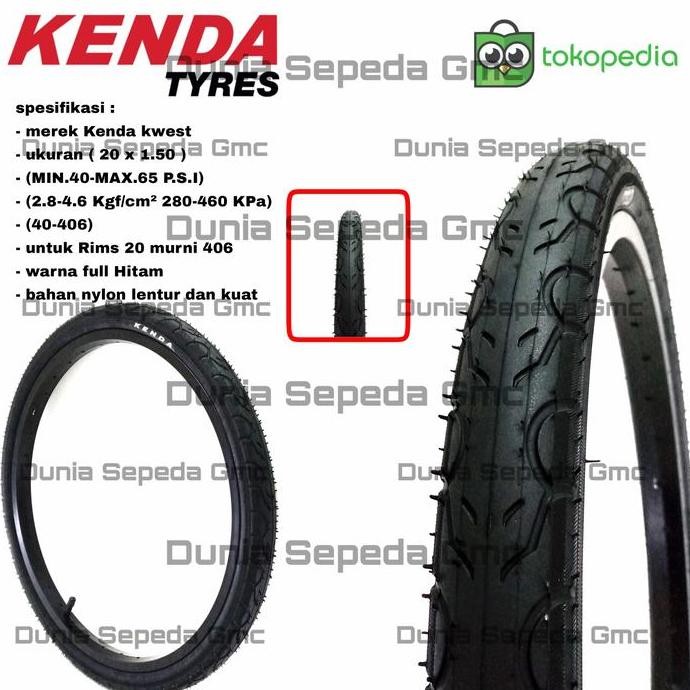 ยางนอกจักรยาน 20 x 1.50 kenda kwest 20 บริสุทธิ์ 406 20x1.50 seli ขายส่ง
