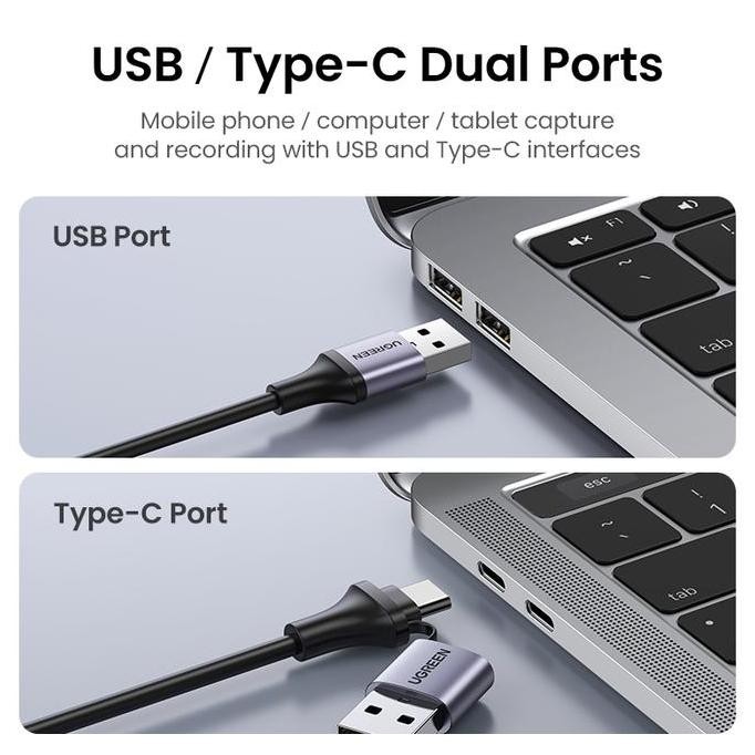 การ์ดจับภาพวิดีโอ Ugreen Hdmi Hd 4K 60Hz Mac Windows Android 40189