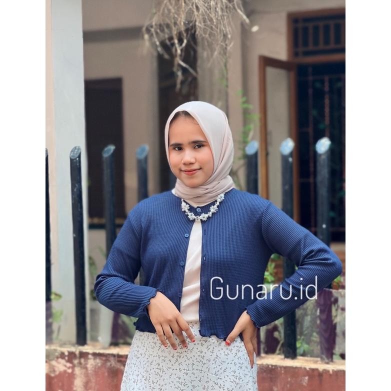 Bf888S เสื้อคาร์ดิแกนถักวาฟเฟิลเกาหลีเซ็กซี่เรียบง่าย Fb-4