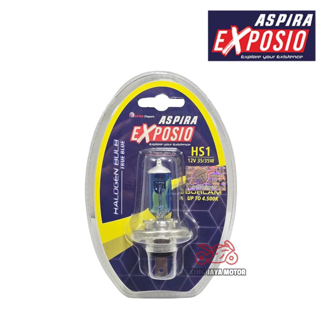 หลอดไฟหน้าฮาโลเจน True Blue ASPIRA EXPOSIO CBR 150R, VISION, BYSON AE-H12V35PX43T-B