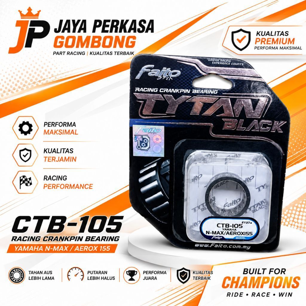 Fanto Tytan Black CTB-105 Racing Crankpin Bearing สําหรับ Yamaha N-Max AeroX 155