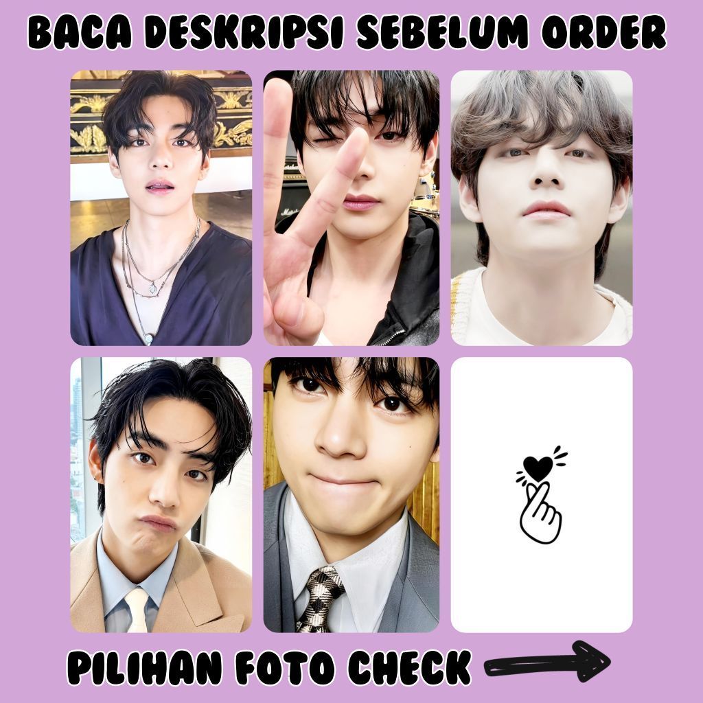 Photocard TAEHYUNG / V การ์ดรูปถ่ายแบบใสและ HD