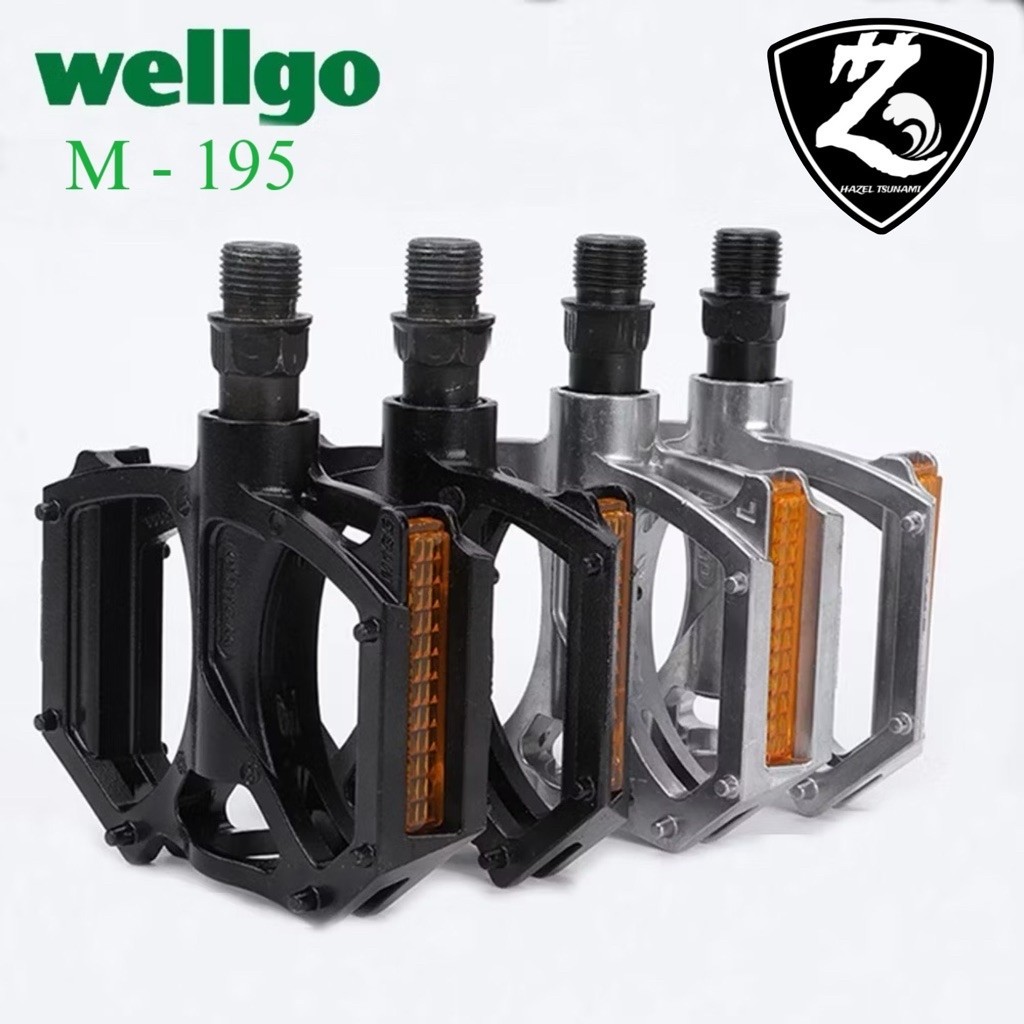 WELLGO M195 อลูมิเนียมอัลลอยด์ Dual DU แบริ่งจักรยานเหยียบสําหรับ MTB Roadbike BMX Fixie เหยียบฟรีสต