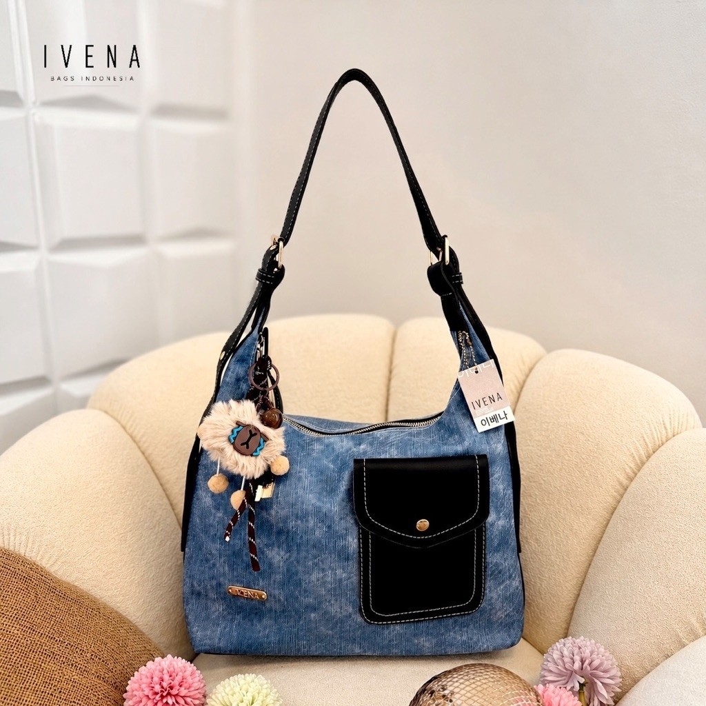 Jamjo - Hobo Bag Kaira Shoulder Bag Jeans Motif Tote Bag