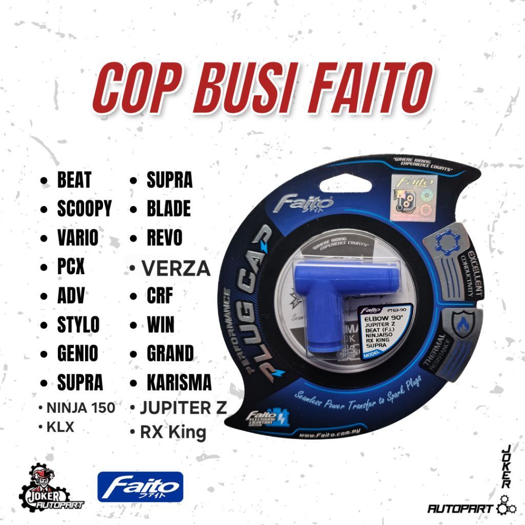 FAITO หัวเทียนหมวก Beat Scoopy Vario PCX ADV Stylo Genio Spacy หัวเทียนหัวปลั๊กหมวก