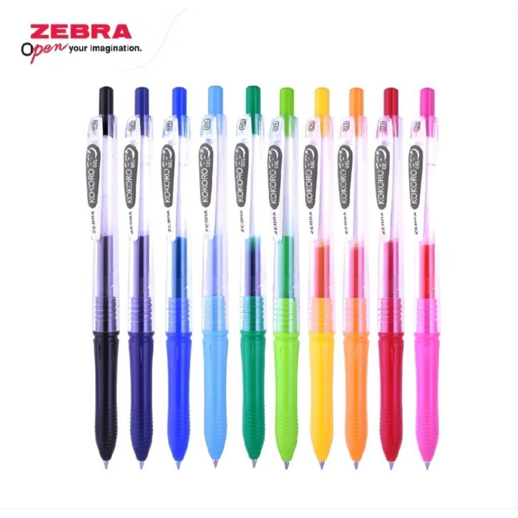ปากกาเจล Kokoro 0.5 Zebra Sweet Black Kokoro Black Color Retail Unit