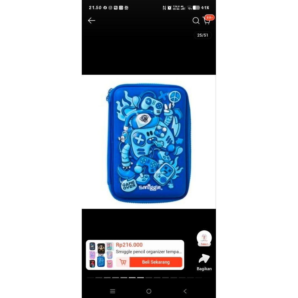 Smiggle case smiggle กล่องดินสอ