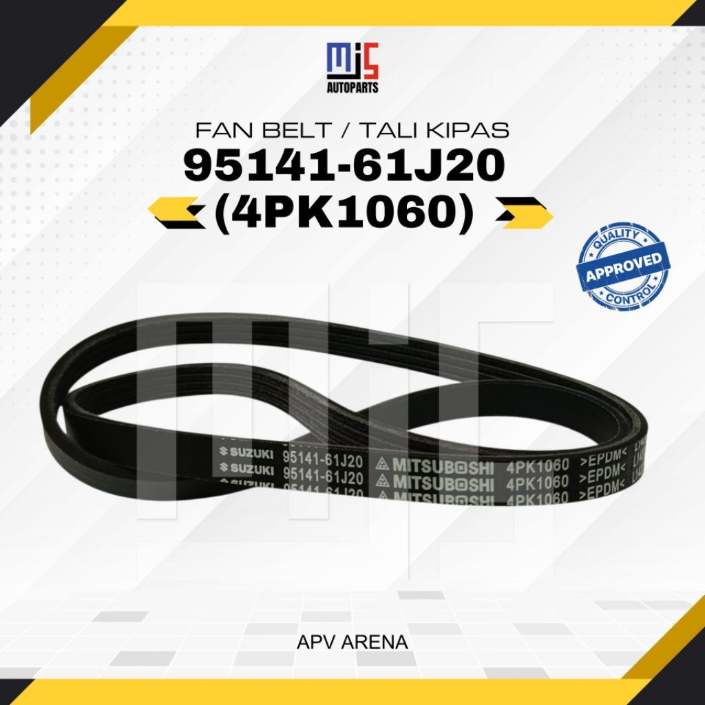 สายพานพัดลม 4PK1060 APV Arena สายพานพัดลม 95141-61J20