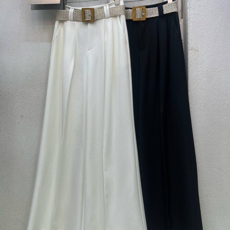 Cher-1759 กางเกง Culottes ยาวเอวสูงสําหรับผู้หญิง Cher Bkk
