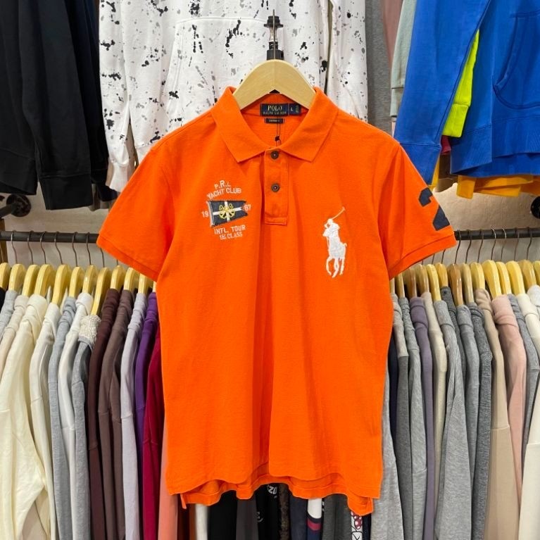 Ralph Lauren yacht club เสื้อโปโล big pony Orange (L)