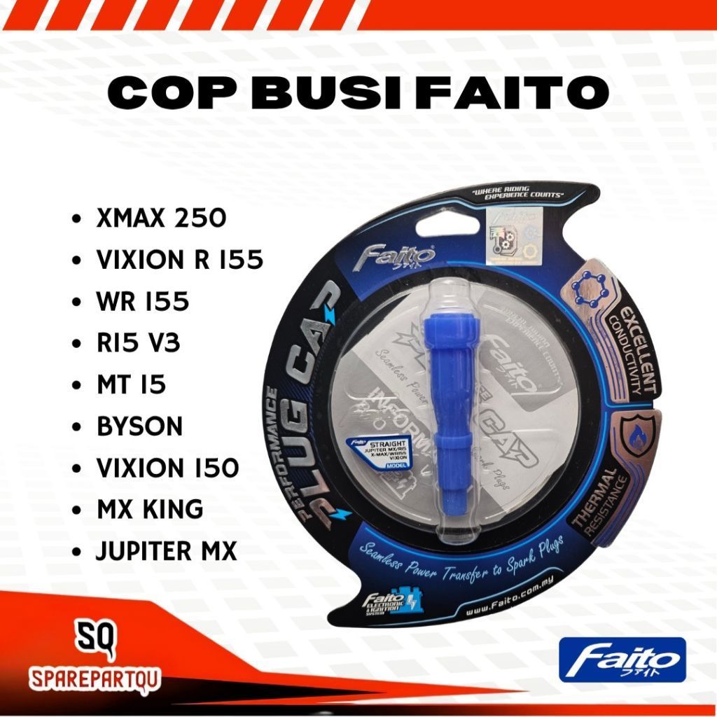 FAITO หัวเทียนหมวก Xmax Jupiter MX150 Jupiter MX King Vixion R15 MT15 Byson Vixion R หัวเทียนหัวท่อ