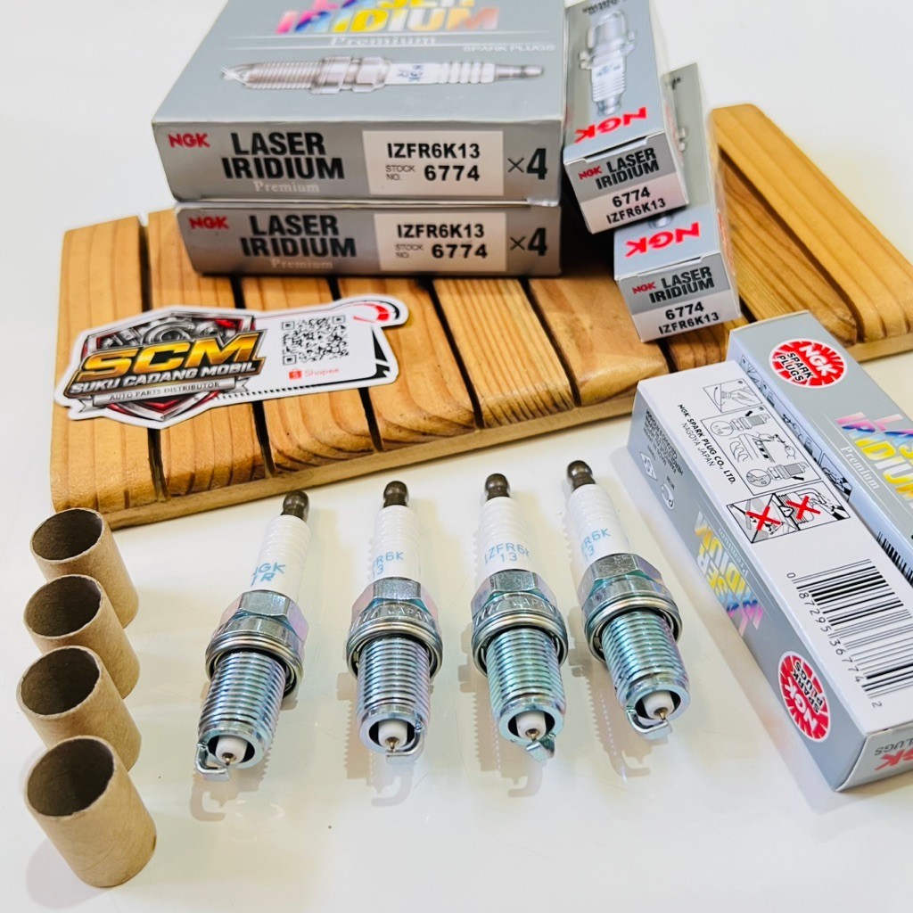 ชุด 4 ชิ้น หัวเทียน NGK Laser Iridium IZFR6K (12290-RB0-F01) Honda Jazz RS Brio Mobilio HR-V Freed C