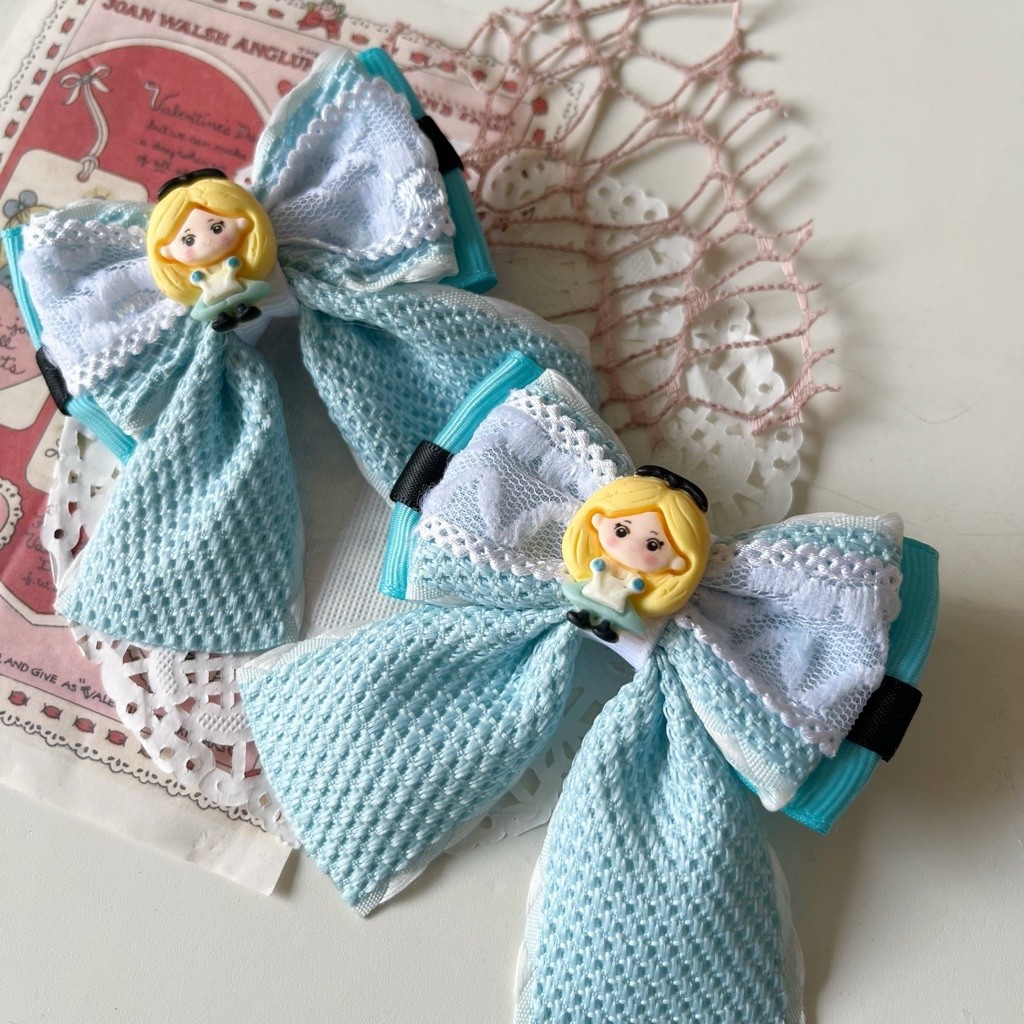 ELRIBBON - ALICE In Wonderland - Alice Hair Band - Princess Alice Hairclip Set - กิ๊บติดผมเด็ก Alice