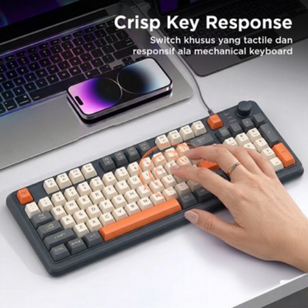 รู้สึกคีย์บอร์ดเกมแบบมีสาย RGB แบบกลไก - K820