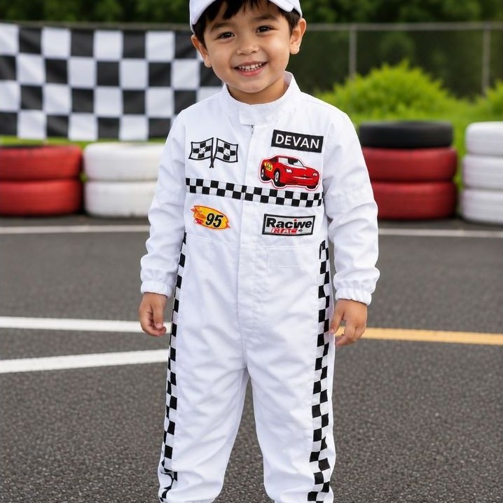 BAJUANAKUNIK / MACQUEEN RACING COSTUME / CHILDRENS RACING COSTUME / PROFESSIONAL COSTUME / CARNIVAL 