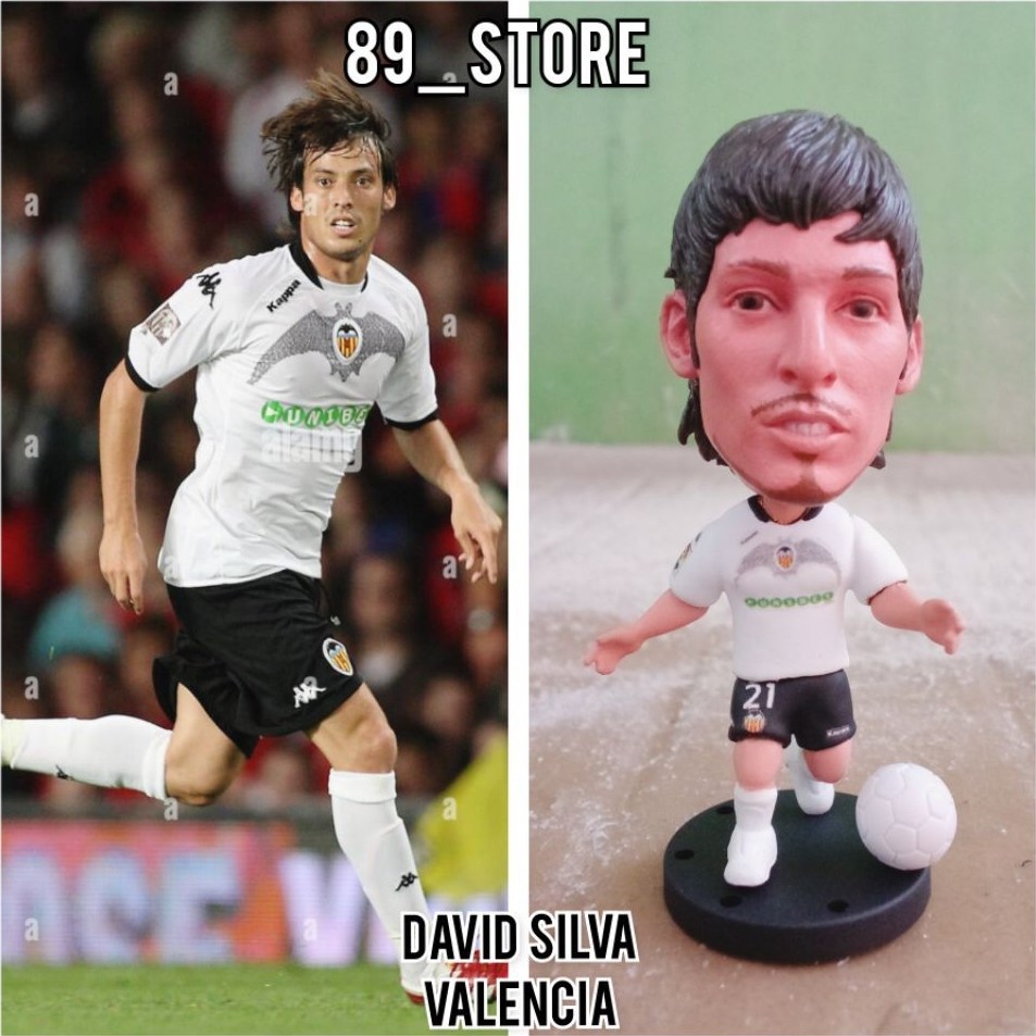 สั่งซื้อฟิกเกอร์ Soccer Kodoto Soccerwe Repaint David Silva Valencia