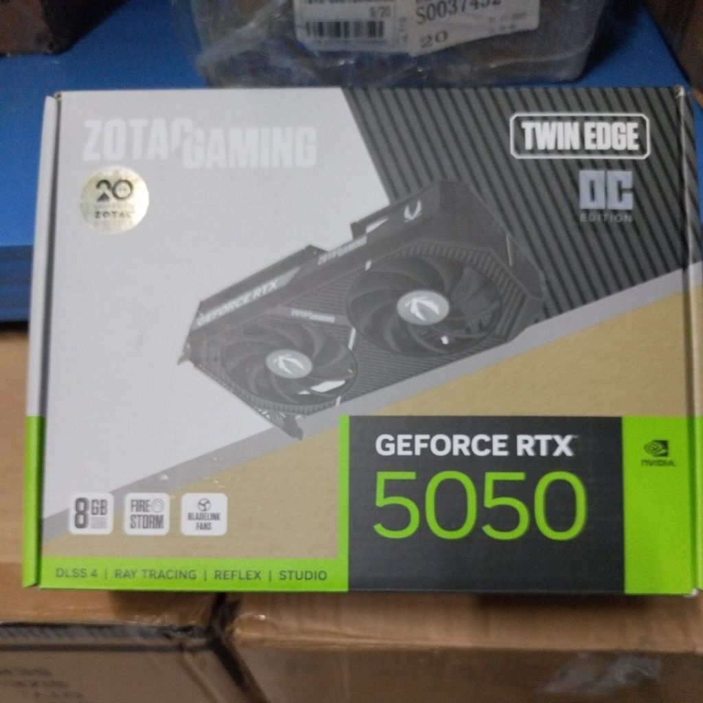 กล่องเปล่า VGA Zotac Gaming Geforce RTX 5050 8GB Twin Edge OC สีขาว ED GDDR6 128BIT กล่องกล่องเปล่า
