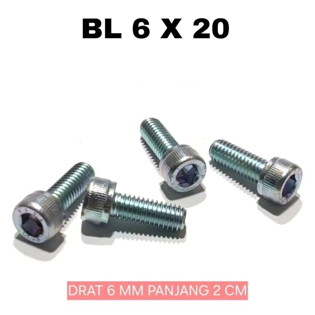 Bolt L M6x20 Key L5 6 มม. 10 ความยาว 2 ซม.ความหนา Precision / Bolt L M6 6x20 Bolt 10