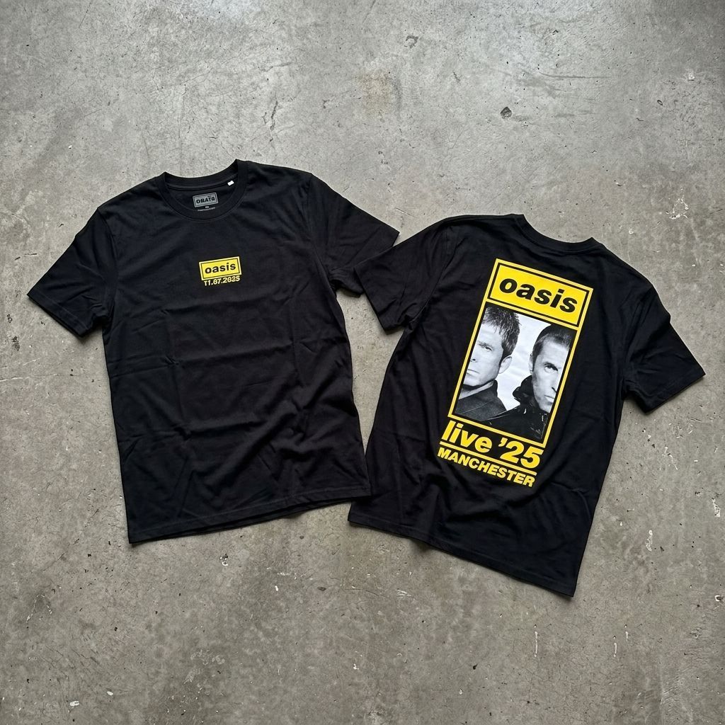 OFFICIAL OASIS BAND T-SHIRT - MANCHESTER 11 JULY
