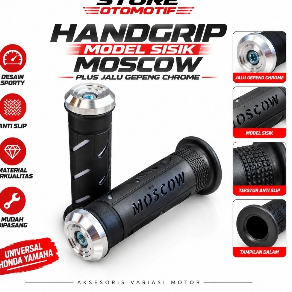 MOSCOW อิตาลี Scale Handgrip PLUS FLAT STRAPS Universal Moscow Scale Grip รถจักรยานยนต์ทั้งหมด SUPER