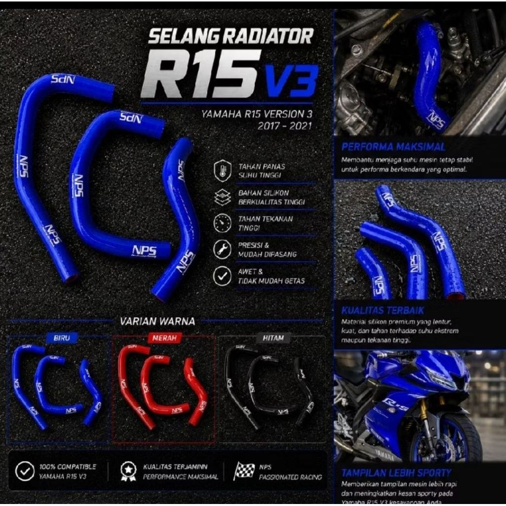 R15V3 MT15 XSR R15V4 ท่อวิทยุท่อกีฬา NPS R15V3 V4 NPS VARIO 125 150 ท่อ