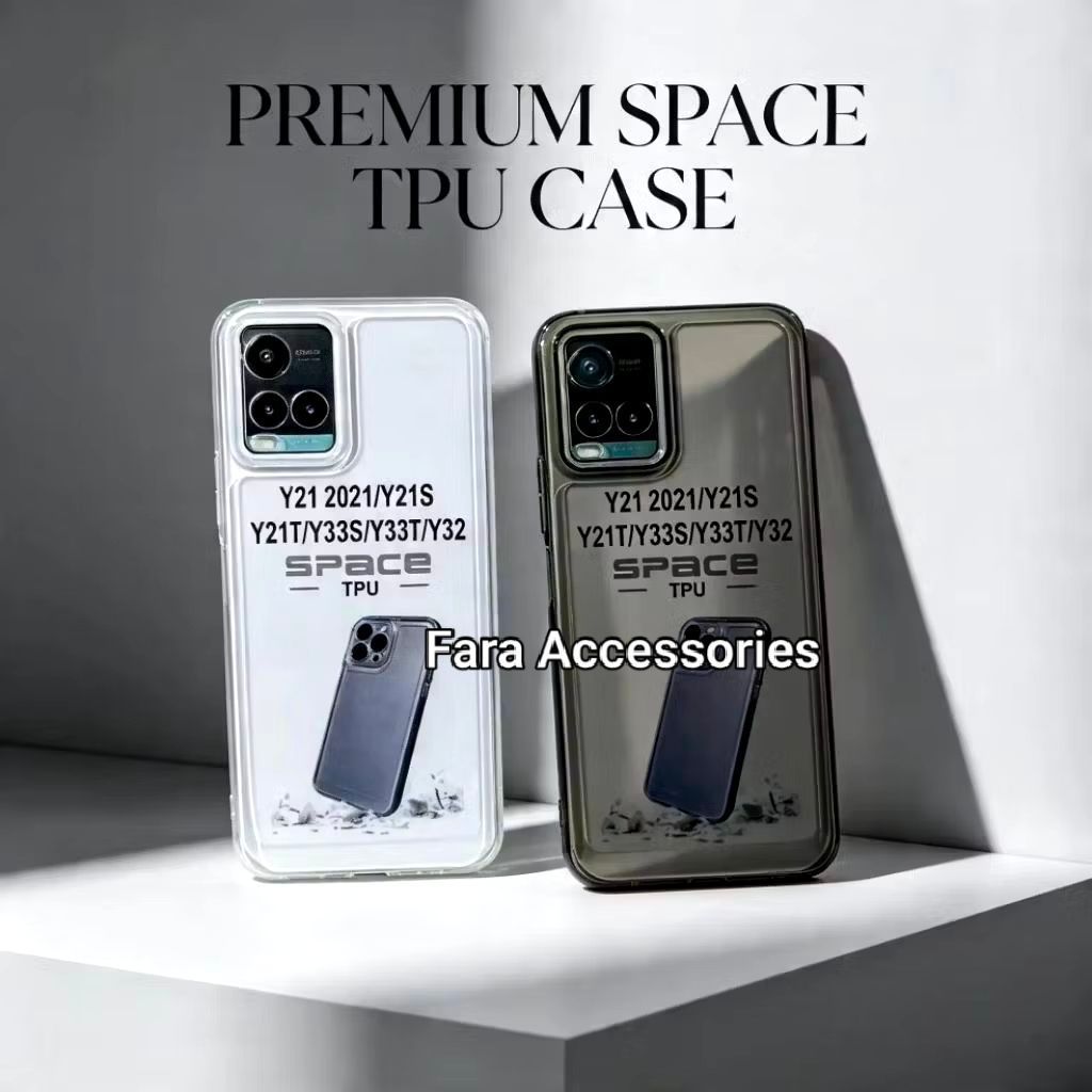 เคสนิ่ม Original Space Original Space Bening VIVO Y21/Y21S/Y21T/Y33S/Y33T ปลอกโปร่งใสตัวป้องกันกล้อง