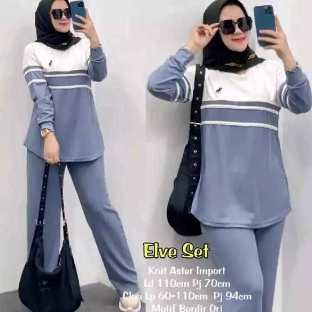 Yt- ONE SET ELVE POLO NEWEST // MODERN ADULT ชุดสตรี Premium