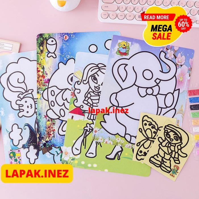 SAND PAINTING COLORING TOY ART PAINTING DRAWING TRAINING PAINTING BY INEZ COLLECTION